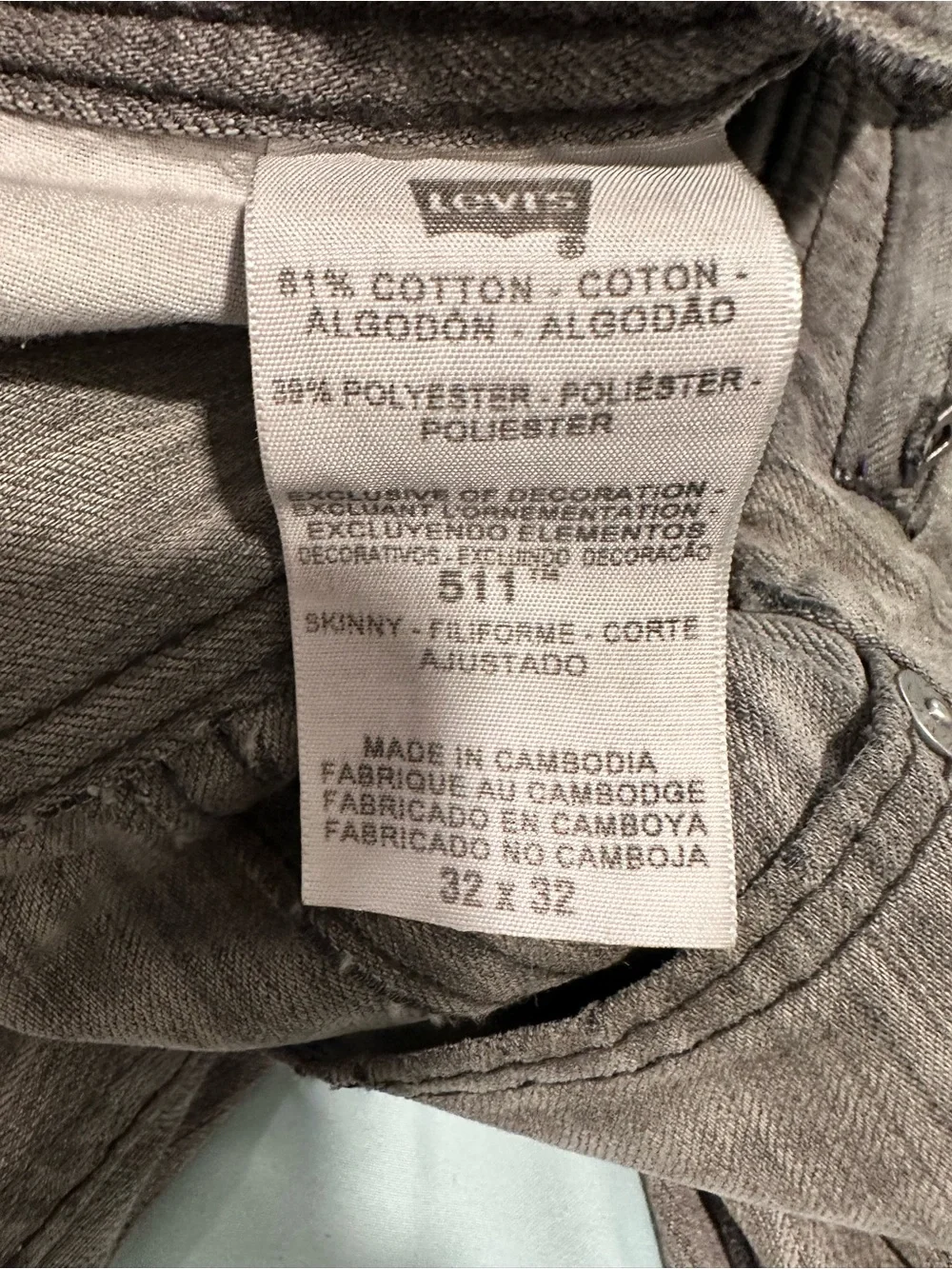EUC Levis Y2K Engineered Streetwear Denim 5411 Grey Wash Jeans Twisted Leg 32x32